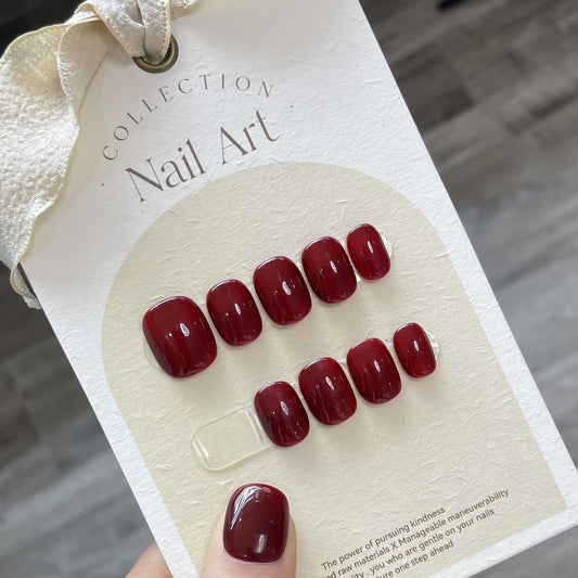 751/752/753/754 simple style press on nails 100% handmade false nails mixed color