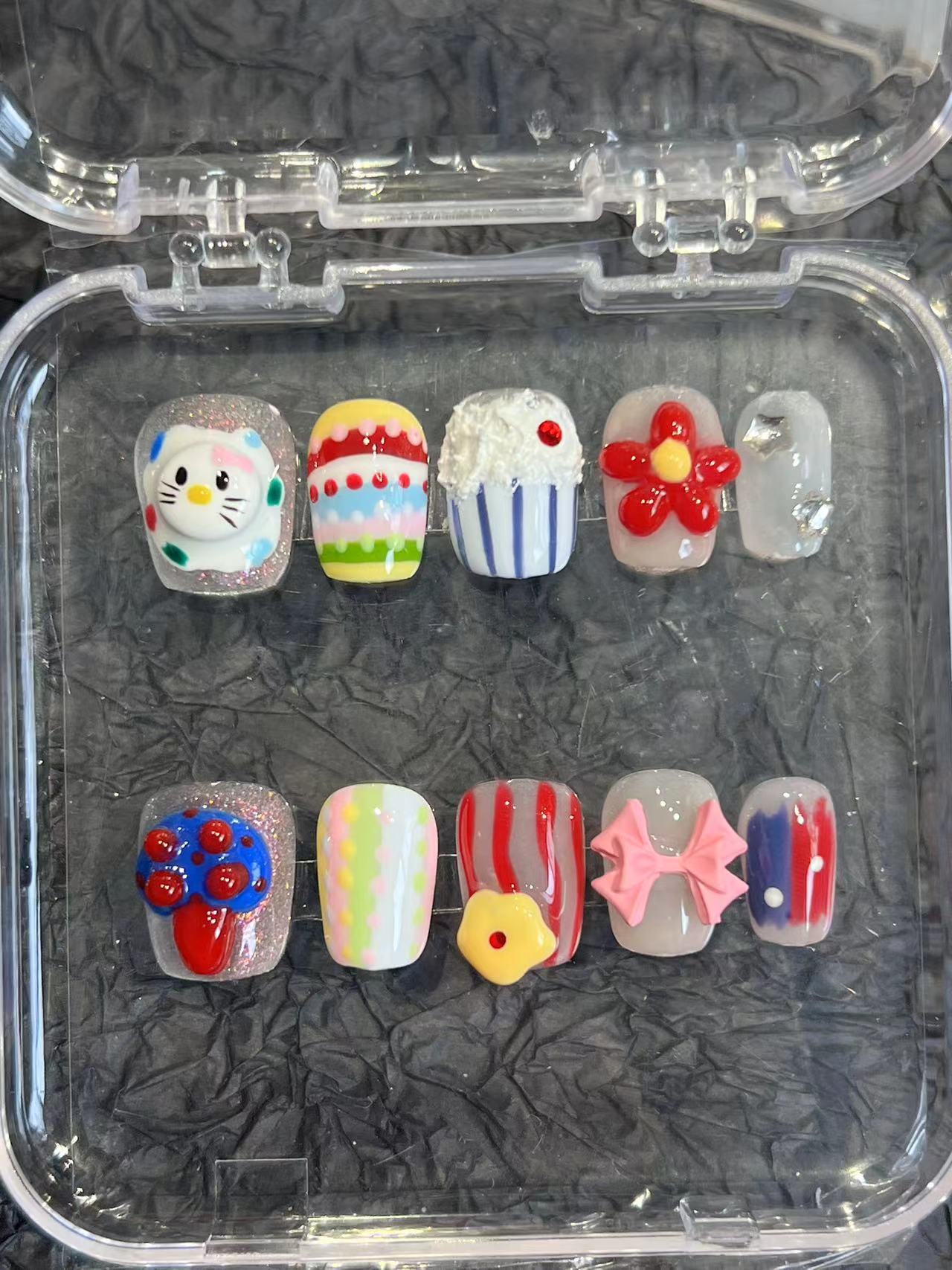 Plastic wind hand-painted pure hand-worn nail pads, nail patches, advanced sense, new summer models, overseas cross-border