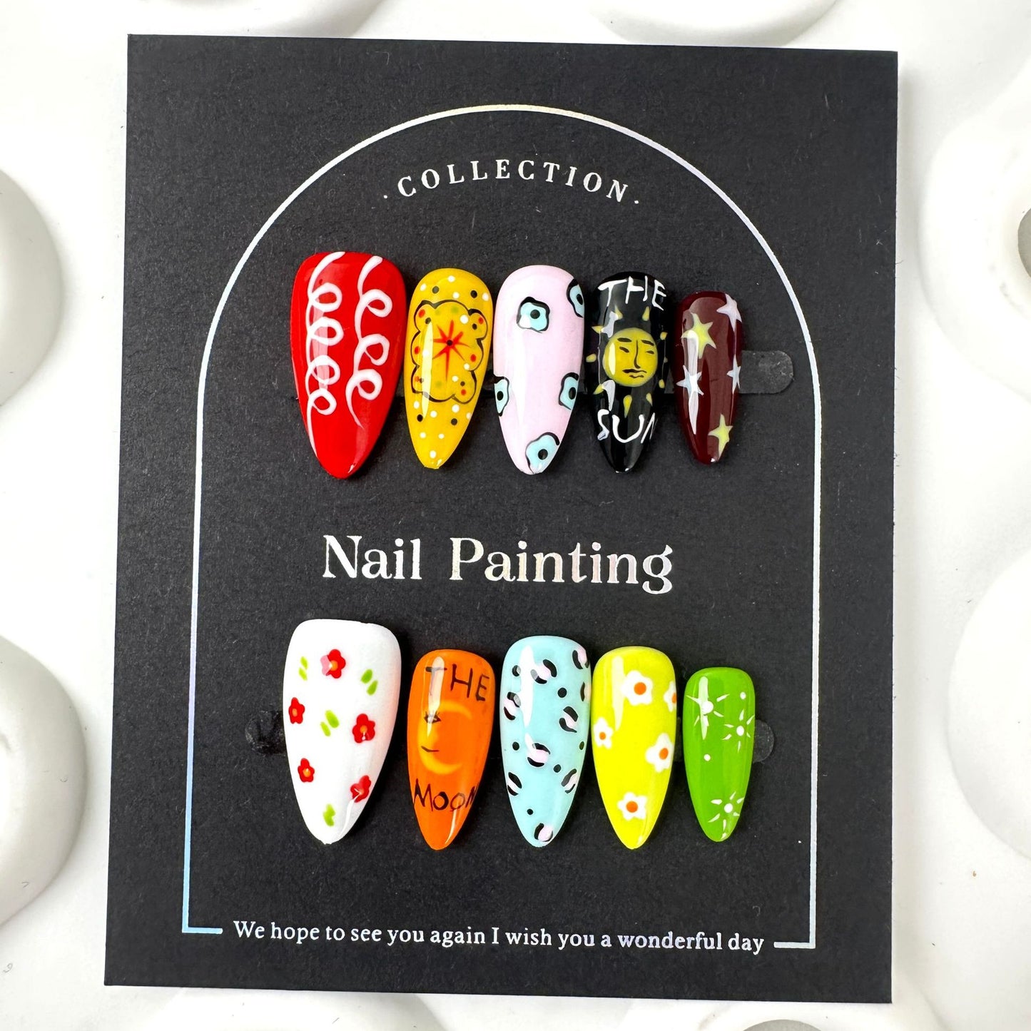 Painted colors collide with individuality and produce pure handmade nail and nail patches. Overseas cross-border finished product wholesale