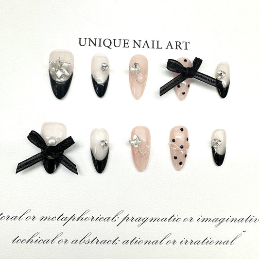 Sweet, simple, versatile and white daily handmade nail wear nail patch overseas cross-border finished product wholesale