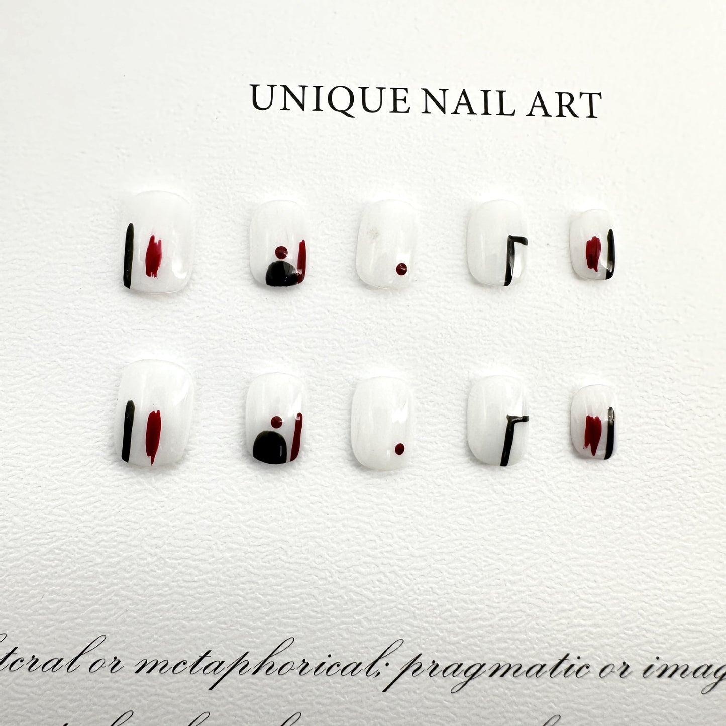 Pure hand-painted daily versatile white pure hand-worn nail patch overseas cross-border finished product wholesale