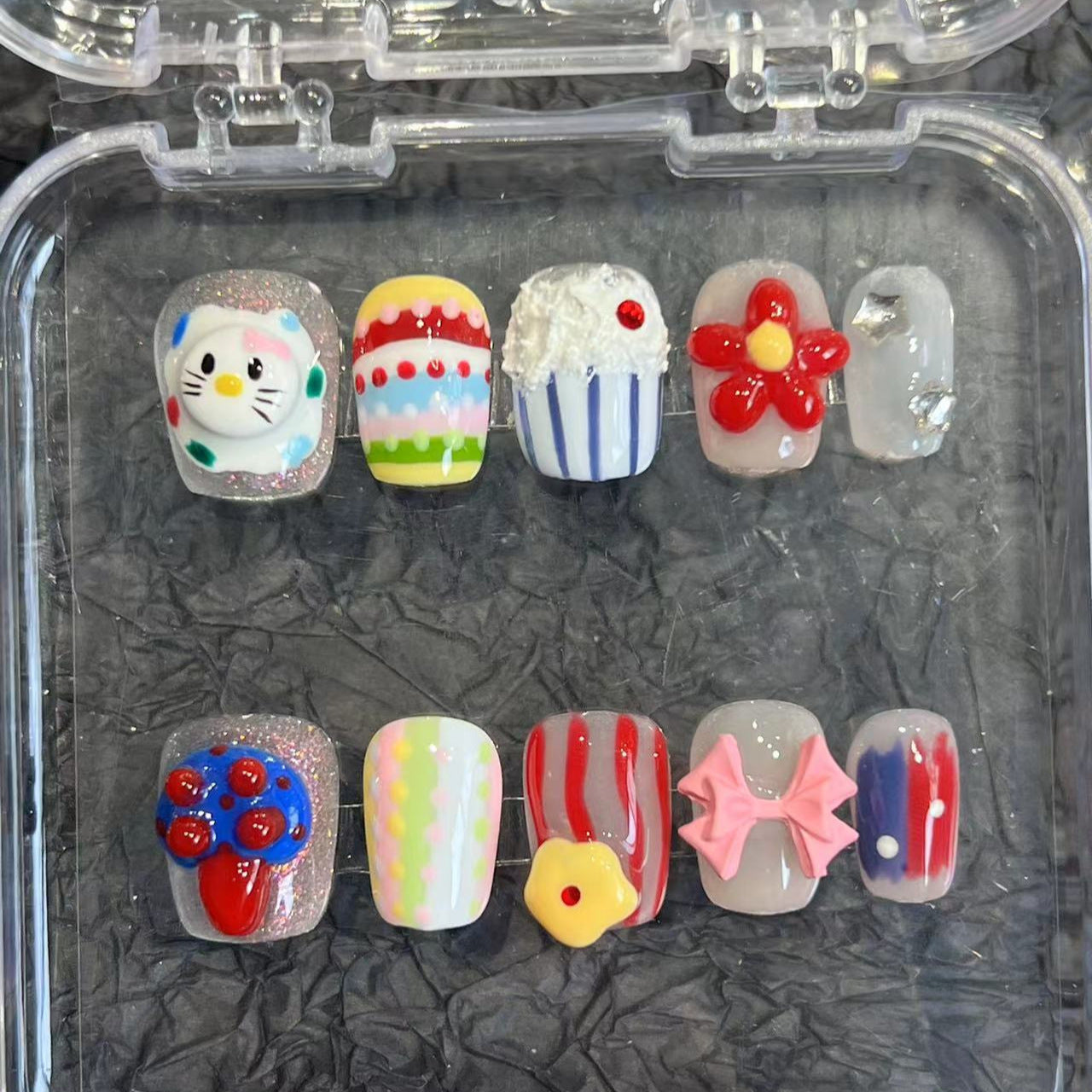 Plastic wind hand-painted pure hand-worn nail pads, nail patches, advanced sense, new summer models, overseas cross-border